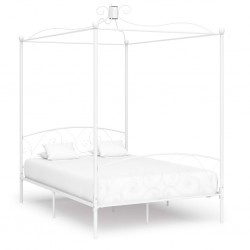 Sonata Рамка за легло с балдахин, бяла, метал, 120x200 см - Легла