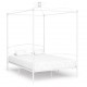 Sonata Рамка за легло с балдахин, бяла, метал, 120x200 см