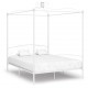 Sonata Рамка за легло с балдахин, бяла, метал, 160x200 см