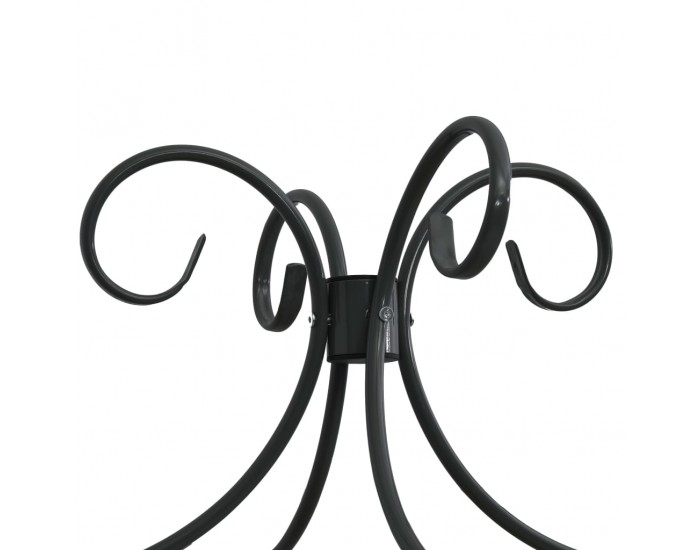 Sonata Рамка за легло с балдахин, черна, метал, 90x200 cм