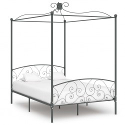 Sonata Рамка за легло с балдахин, сива, метал, 120x200 см - Легла