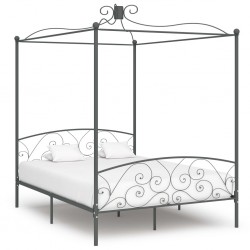 Sonata Рамка за легло с балдахин, сива, метал, 160x200 см - Легла