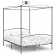 Sonata Рамка за легло с балдахин, сива, метал, 180x200 см