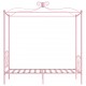 Sonata Рамка за легло с балдахин, розова, метал, 90x200 см