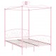 Sonata Рамка за легло с балдахин, розова, метал, 120x200 cм