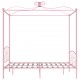 Sonata Рамка за легло с балдахин, розова, метал, 120x200 cм