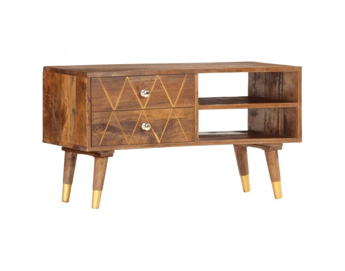 Sonata ТВ шкаф, 85x35x47 см, мангово дърво масив