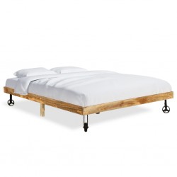 Sonata Рамка за легло, мангова дървесина масив, 200x200 cм - Спалня