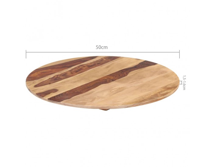 Sonata Плот за маса, шишамово дърво масив, кръгъл, 15-16 мм, 50 cм