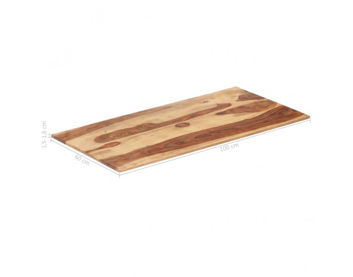 Sonata Плот за маса, шишамово дърво масив, 15-16 мм, 60x100 cм