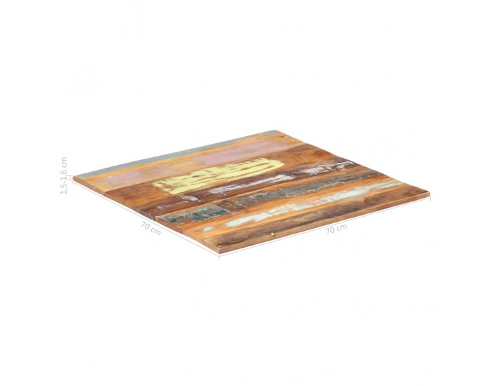 Sonata Квадратен плот за маса 70x70 см 15-16 мм регенериран масив