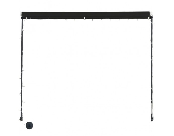 Sonata Сенник с падащо рамо с LED, 250х150 см, антрацит