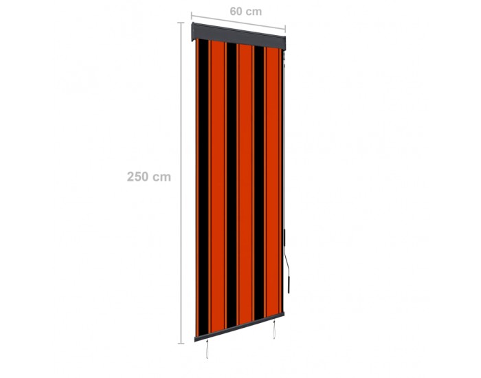 Sonata Външна ролетна щора, 60x250 см, оранжево и кафяво
