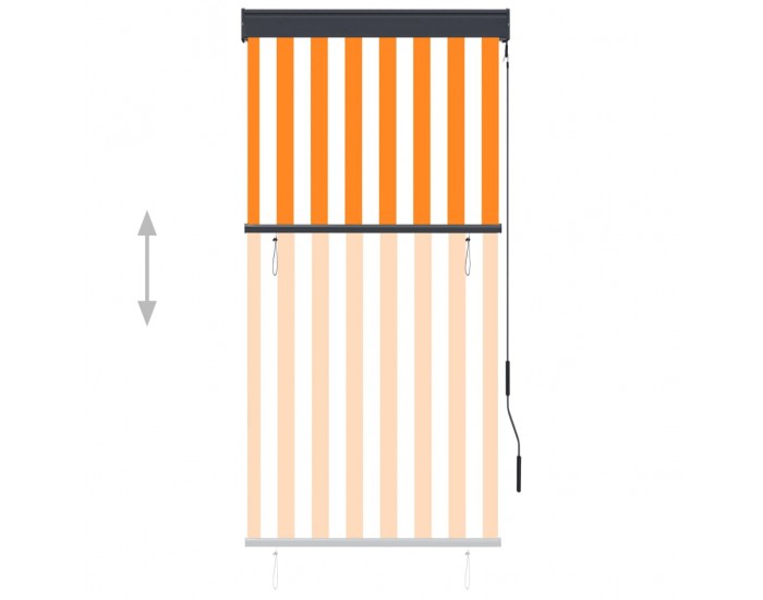Sonata Външна ролетна щора, 80x250 см, бяло и оранжево