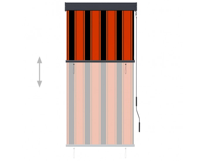 Sonata Външна ролетна щора, 80x250 см, оранжево и кафяво