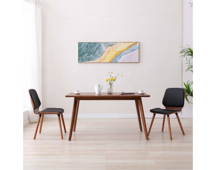 Sonata Трапезни столове, 2 бр, черни, изкуствена кожа