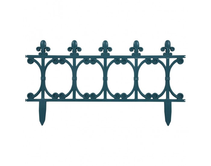 Sonata Ниски огради за лехи, 16 бр, зелени, 10 м, полипропилен