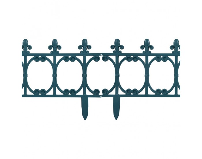 Sonata Ниски огради за лехи, 16 бр, зелени, 10 м, полипропилен