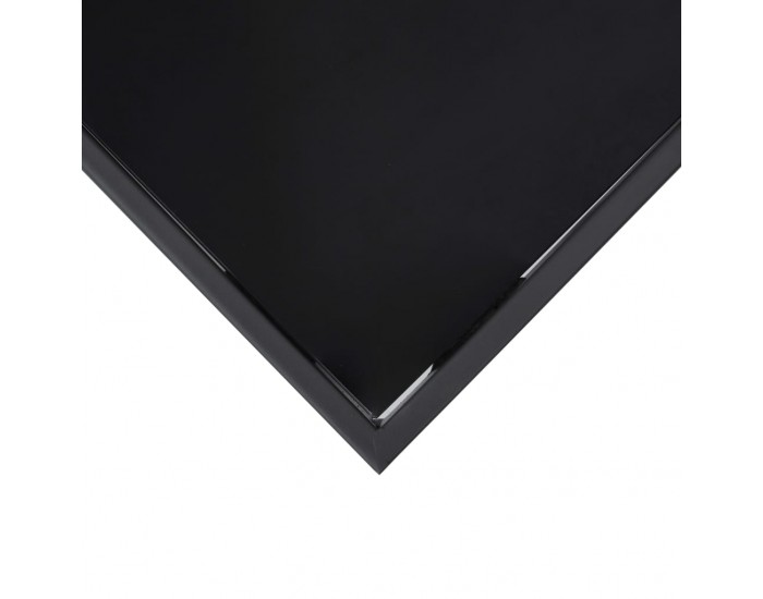 Sonata Градинска бар маса, черна, 110x60x110 см, закалено стъкло