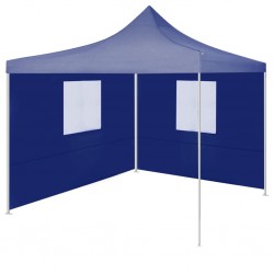 Sonata Сгъваема парти шатра с 2 странични стени 2x2 м стомана синя - Външни съоражения