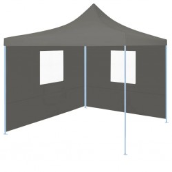 Sonata Сгъваема парти шатра с 2 странични стени 2x2 м стомана антрацит - Външни съоражения