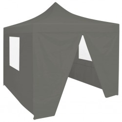 Sonata Сгъваема парти шатра с 4 странични стени 2x2 м стомана антрацит - Външни съоражения