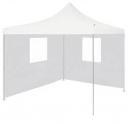 Sonata Сгъваема парти шатра с 2 странични стени 2x2 м стомана бяла - Външни съоражения