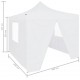 Sonata Сгъваема парти шатра с 4 странични стени 2x2 м стомана бяла