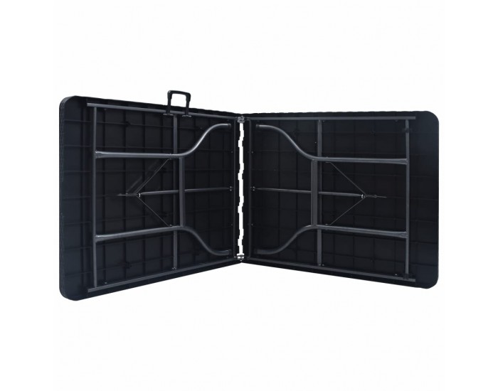 Sonata Сгъваема градинска маса черна 180x75x72 см HDPE имитация ратан Sonata Сгъваема градинска маса черна 180x75x72 см HDPE имитация ратан
