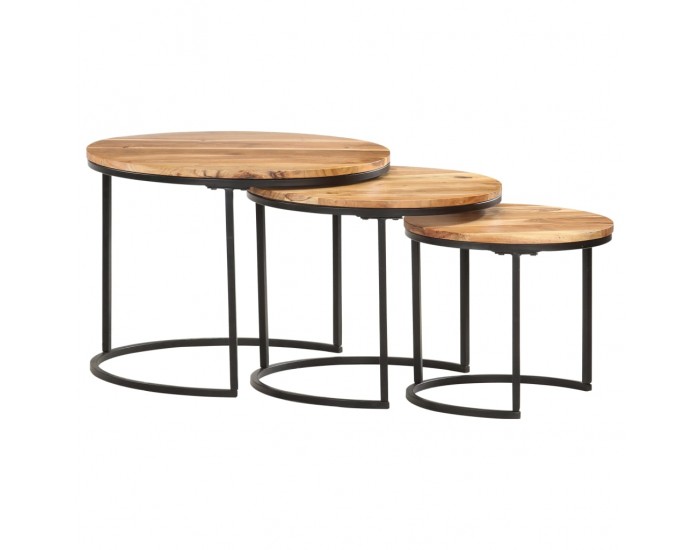 Sonata H Стифиращи маси, 3 бр, акация масив