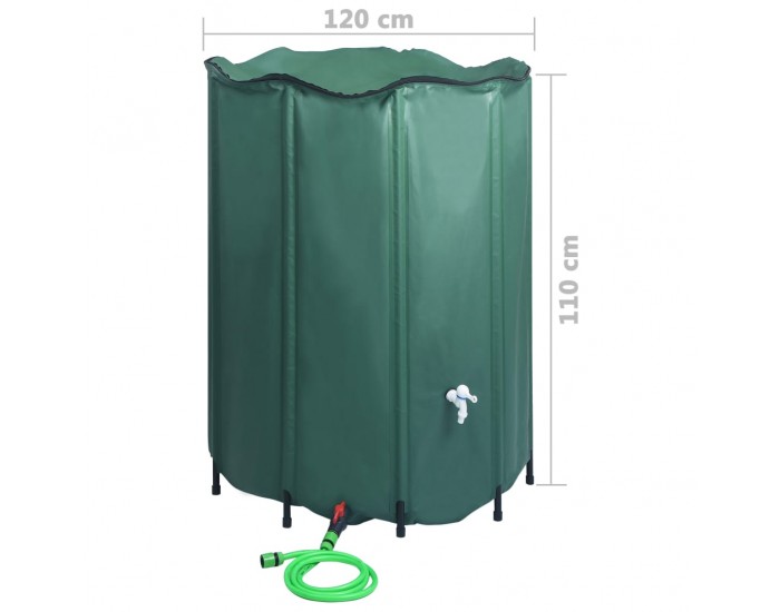 Sonata Сгъваем резервоар за дъждовна вода с канелка, 1250 л