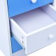 Sonata Детско бюро за рисуване, накланящ се плот, синьо и бяло