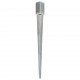 Sonata Заземителни колове 12 бр сребристи 7x7x90см поцинкована стомана
