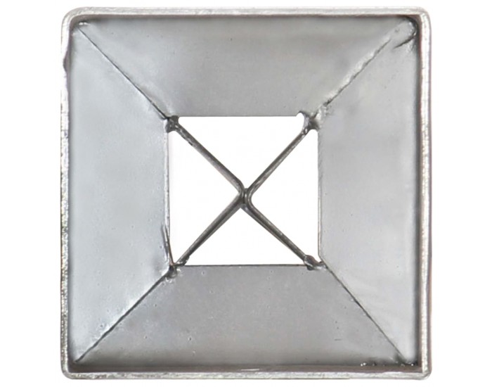 Sonata Заземителни колове 12 бр сребристи 7x7x90см поцинкована стомана