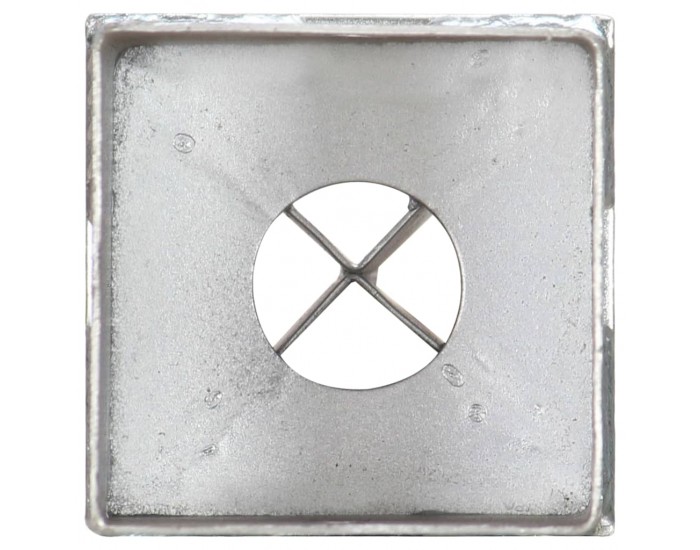 Sonata Заземителни колове 6 бр сребристи 8x8x76 см поцинкована стомана