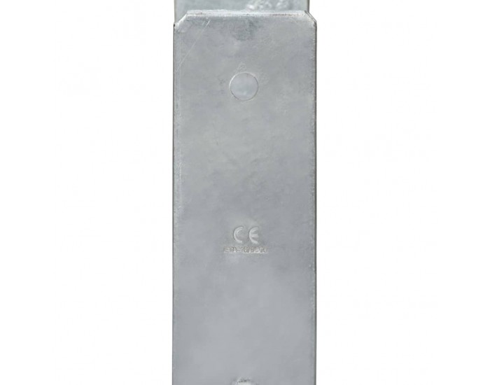 Sonata Подпори за ограда 2 бр сребристи 7x6x60 см поцинкована стомана