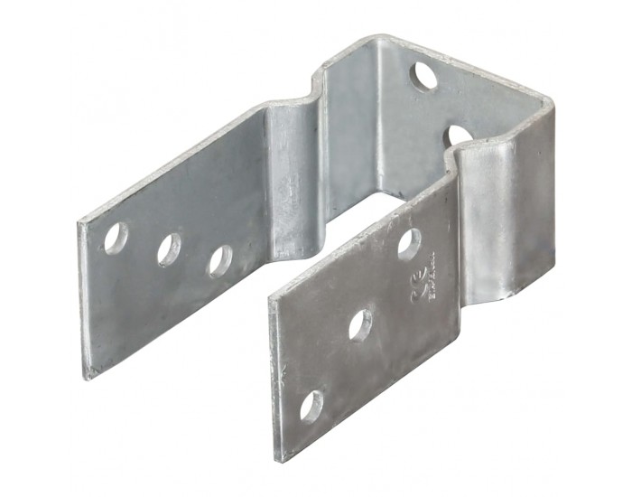 Sonata Оградни подпори 6 бр сребристи 7x6x15 см поцинкована стомана