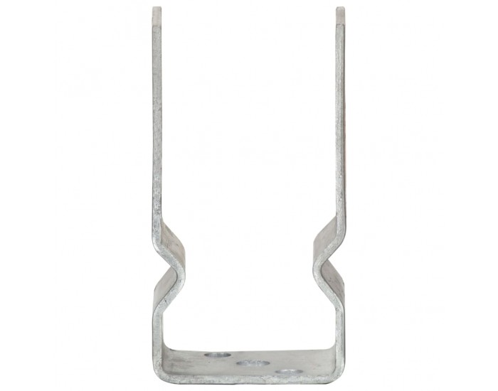 Sonata Оградни подпори 6 бр сребристи 7x6x15 см поцинкована стомана