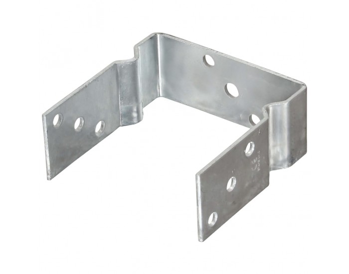 Sonata Оградни подпори 6 бр сребристи 14x6x15 см поцинкована стомана