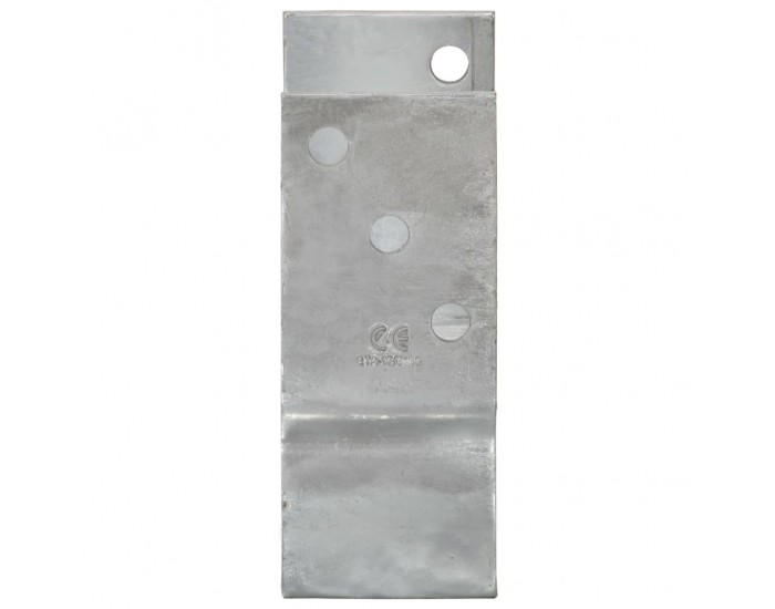 Sonata Оградни подпори 6 бр сребристи 14x6x15 см поцинкована стомана