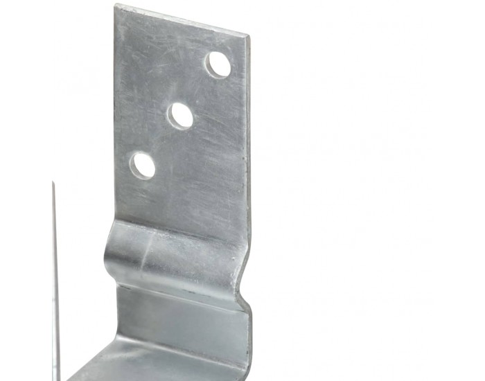 Sonata Оградни подпори 6 бр сребристи 14x6x15 см поцинкована стомана