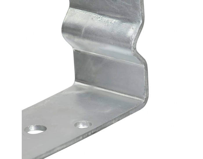 Sonata Оградни подпори 6 бр сребристи 14x6x15 см поцинкована стомана