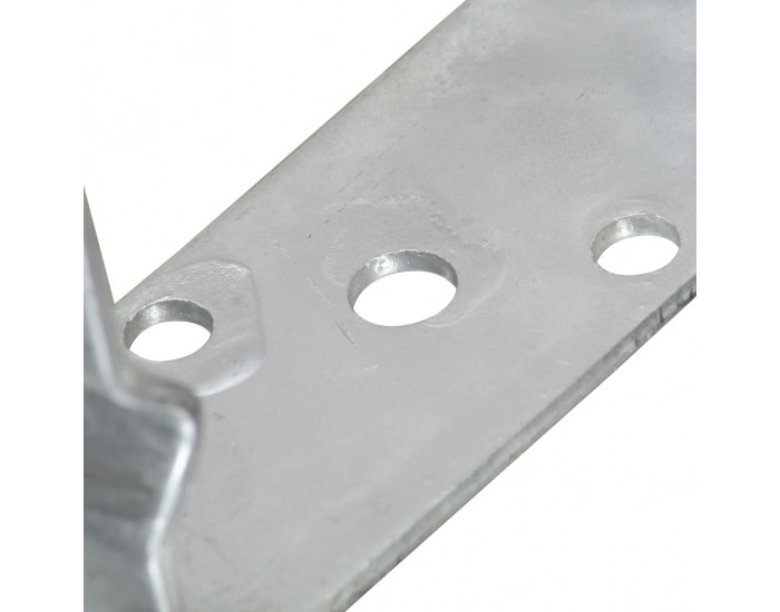 Sonata Оградни подпори 6 бр сребристи 14x6x15 см поцинкована стомана