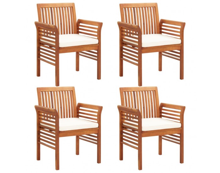 Sonata Градински трапезен комплект с възглавници 5 части акация масив