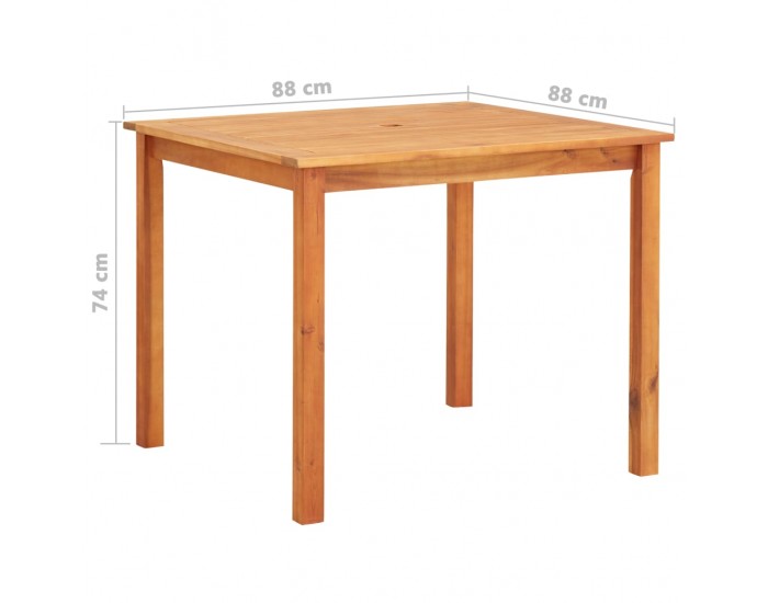 Sonata Градински трапезен комплект с възглавници 5 части акация масив