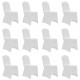 Sonata Калъфи за столове, разтегателни, бели, 12 бр
