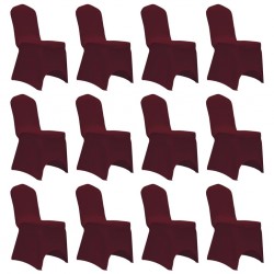 Sonata Калъфи за столове, разтегателни, бордо, 12 бр - Калъфи за мебели