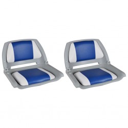 Sonata Седалки за лодка 2 бр сгъваеми облегалки синьо-бели 41x51x48 см - Аксесоари