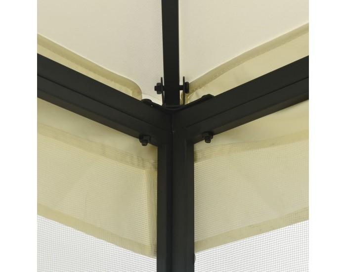 Sonata Градинска шатра със завеси, 300x400x265 см, кремава