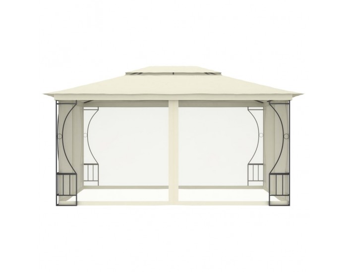 Sonata Градинска шатра със завеси, 300x400x265 см, кремава